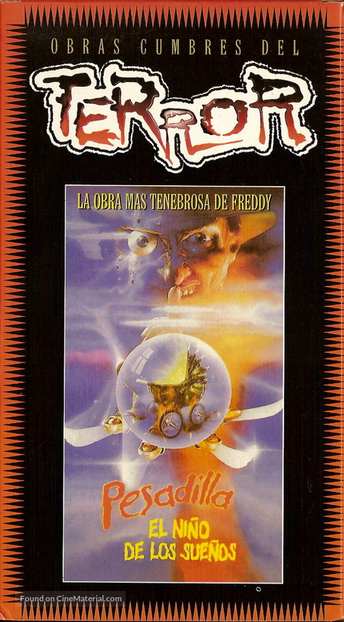 A Nightmare on Elm Street: The Dream Child - Argentinian VHS movie cover