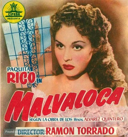 Malvaloca - Spanish Movie Cover