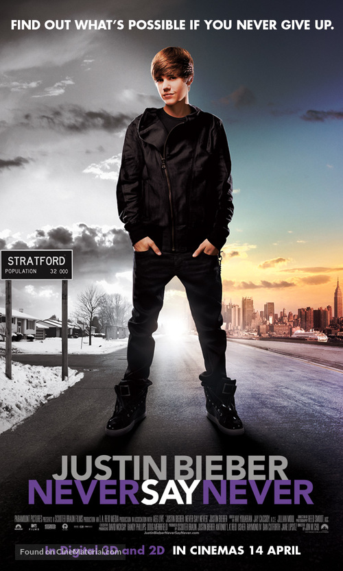Justin Bieber: Never Say Never - Malaysian Movie Poster