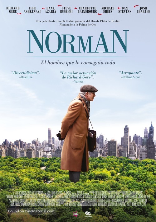 Norman: The Moderate Rise and Tragic Fall of a New York Fixer - Colombian Movie Poster