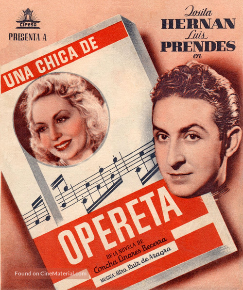 Una chica de opereta - Spanish Movie Poster