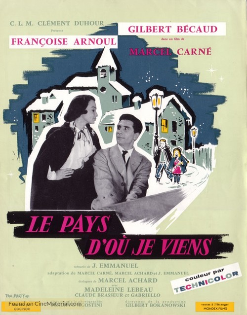 Le pays d&#039;o&ugrave; je viens - French Movie Poster