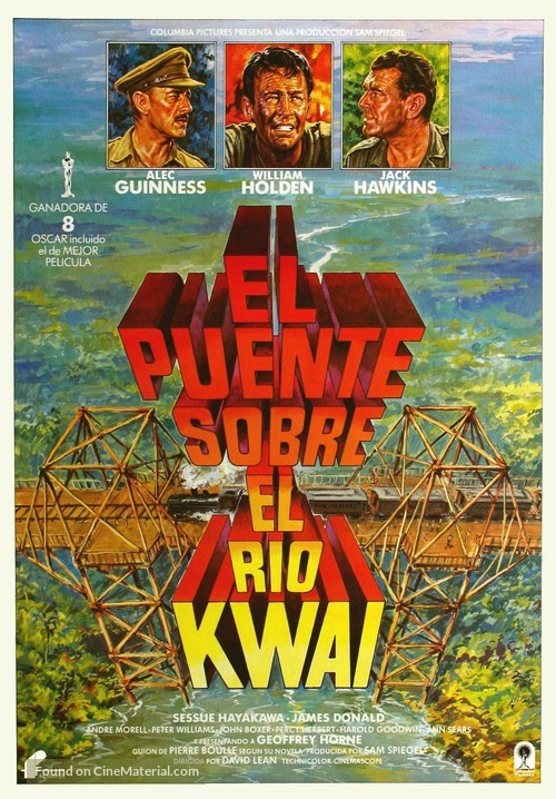 The Bridge on the River Kwai - Spanish Movie Poster