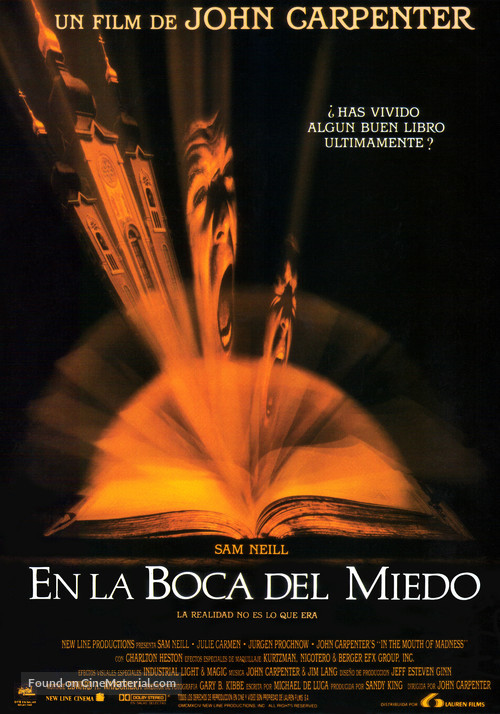 In the Mouth of Madness - Spanish Movie Poster
