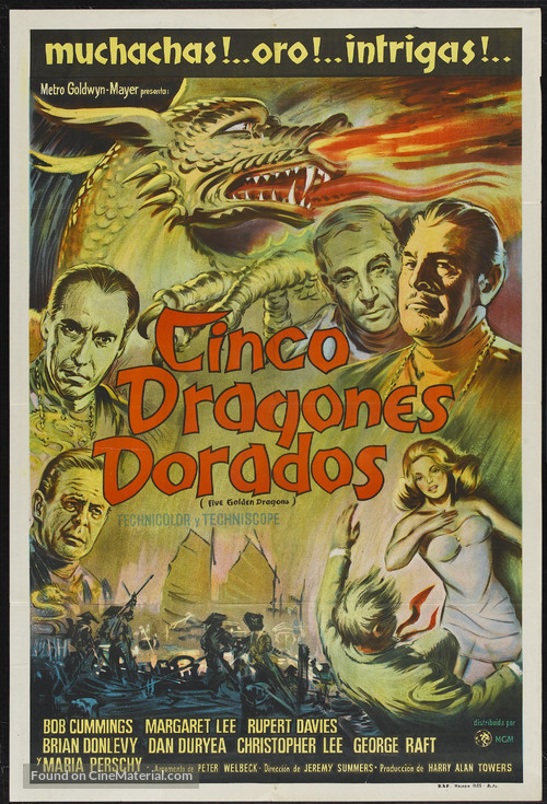 Five Golden Dragons - Argentinian Movie Poster