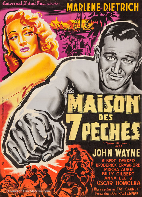 Seven Sinners - French Movie Poster