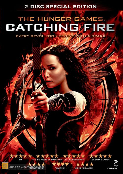 The Hunger Games: Catching Fire - Danish DVD movie cover