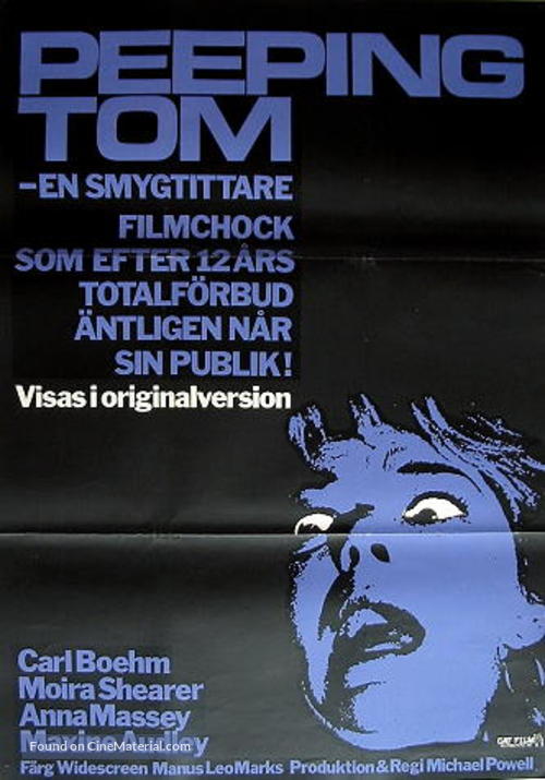 Peeping Tom - Swedish Movie Poster