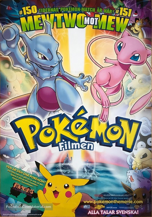 Pokemon: The First Movie - Mewtwo Strikes Back - Swedish Movie Poster