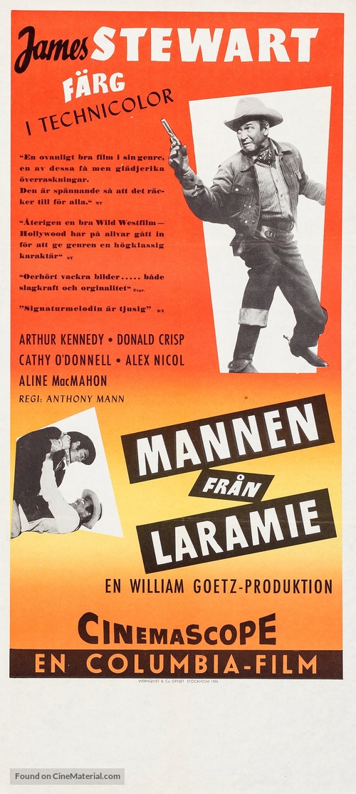 The Man from Laramie - Swedish Movie Poster