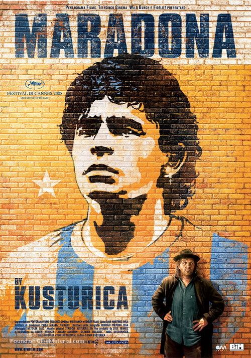Maradona by Kusturica - Italian Movie Poster