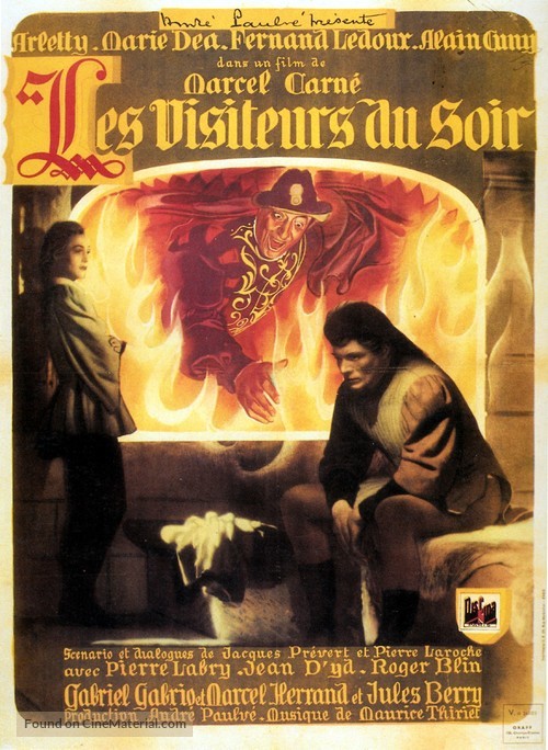 Les visiteurs du soir - French Movie Poster