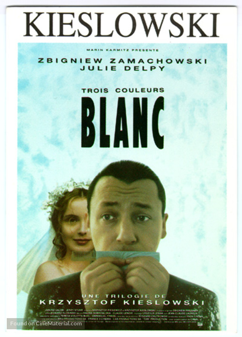 Trois couleurs: Blanc - French DVD movie cover