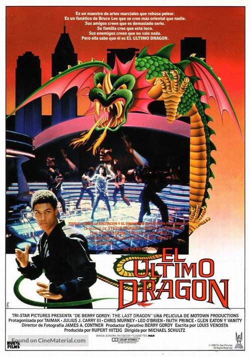 The Last Dragon - Spanish Movie Poster