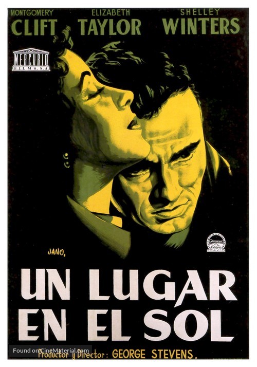 A Place in the Sun - Spanish Movie Poster
