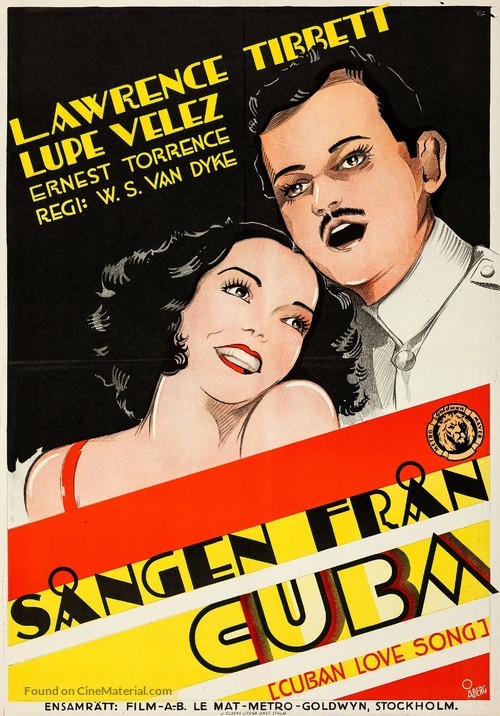 The Cuban Love Song - Swedish Movie Poster