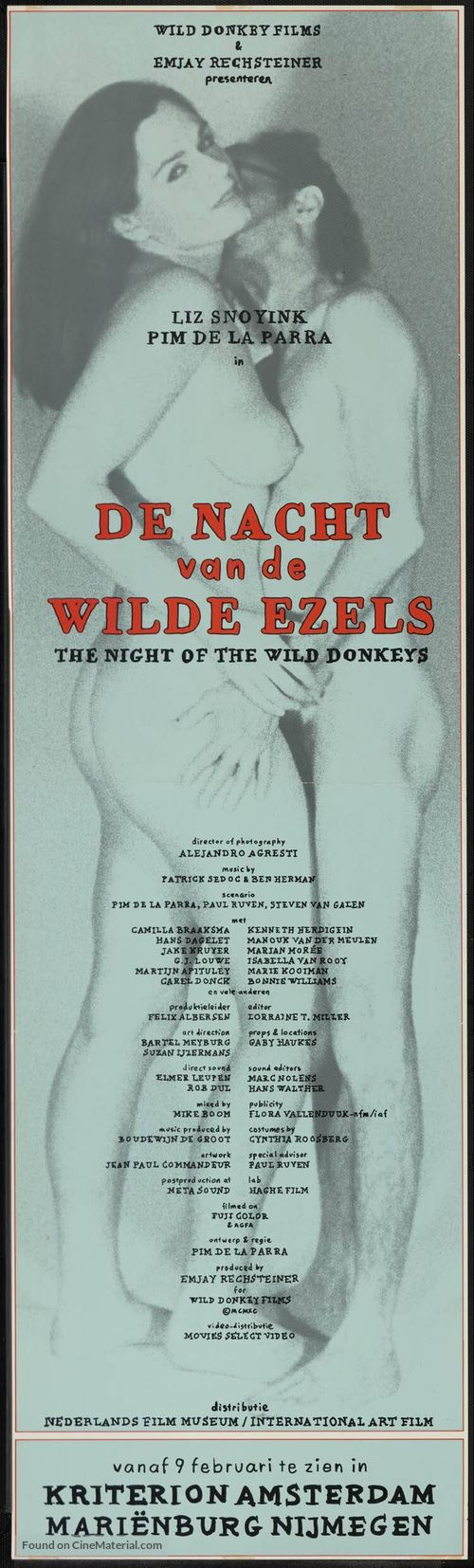Nacht van de wilde ezels, De - Dutch Movie Poster