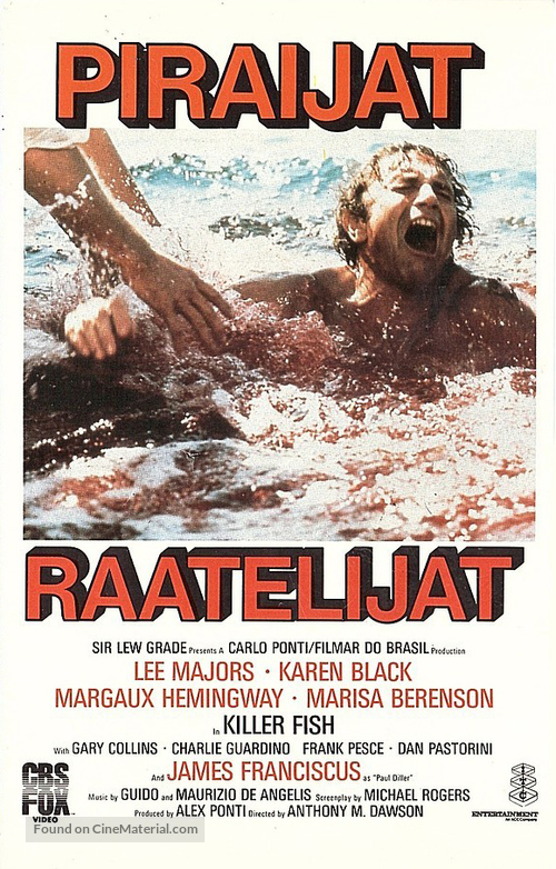 Killer Fish - Finnish VHS movie cover