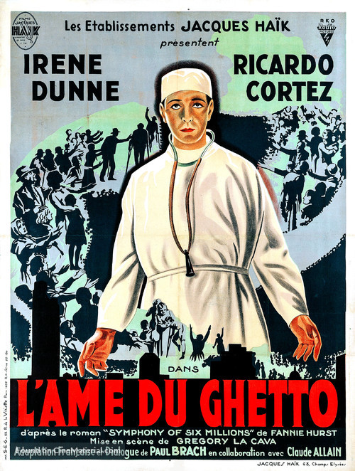 Symphony of Six Million - French Movie Poster