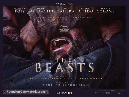 As bestas - British Movie Poster