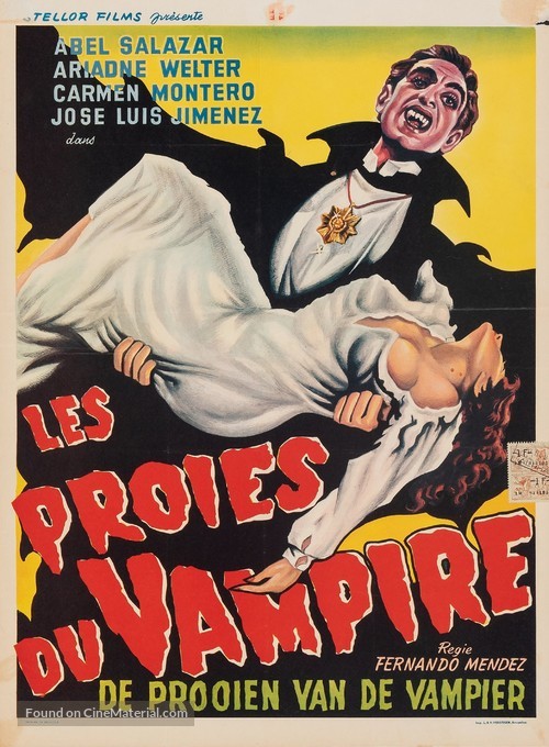 El Vampiro - Belgian Movie Poster