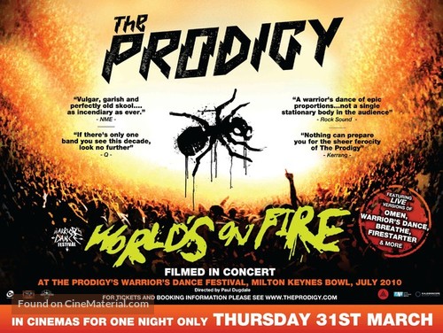 The Prodigy: World&#039;s on Fire - British Movie Poster
