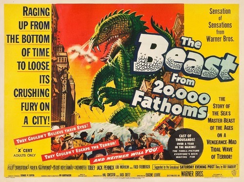 The Beast from 20,000 Fathoms - British Movie Poster