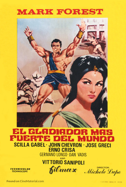 Maciste, il gladiatore pi&ugrave; forte del mondo - Spanish Movie Poster