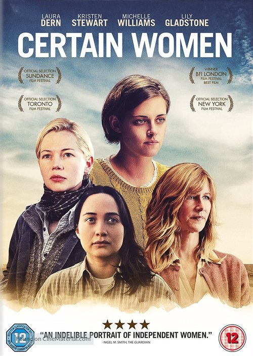 Certain Women - British DVD movie cover