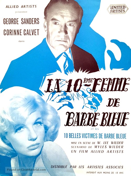 Bluebeard&#039;s Ten Honeymoons - French Movie Poster