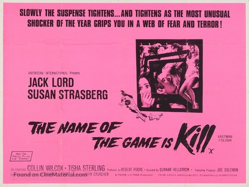 The Name of the Game Is Kill - British Movie Poster