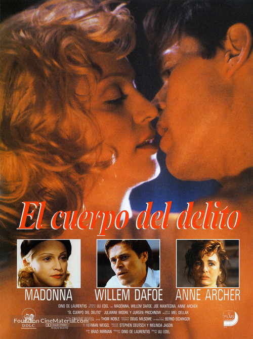 Body Of Evidence - Spanish Movie Poster