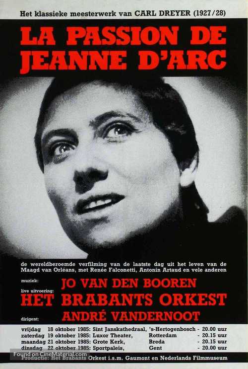 La passion de Jeanne d&#039;Arc - Dutch Movie Poster