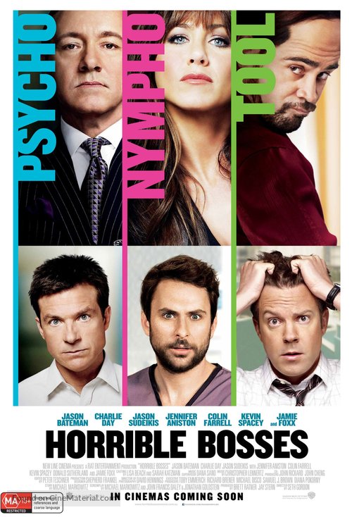 Horrible Bosses - Australian Movie Poster