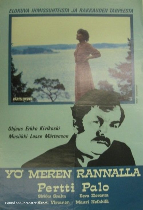 Y&ouml; meren rannalla - Finnish Movie Poster