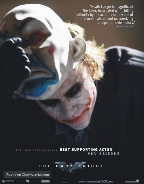 The Dark Knight - For your consideration movie poster