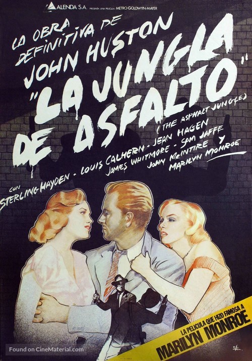 The Asphalt Jungle - Spanish Re-release movie poster