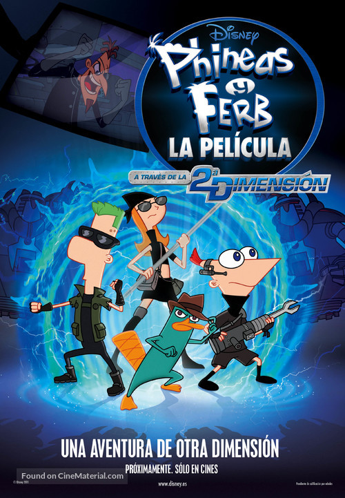 Phineas and Ferb: Across the Second Dimension - Spanish Movie Poster