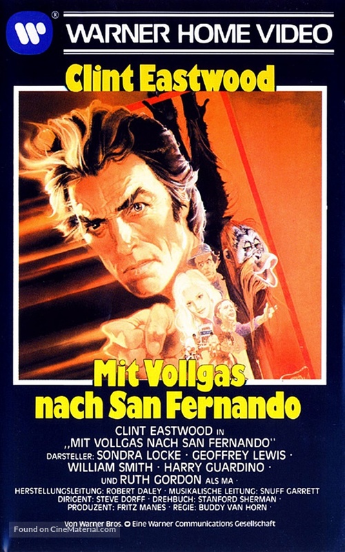 Any Which Way You Can - German VHS movie cover