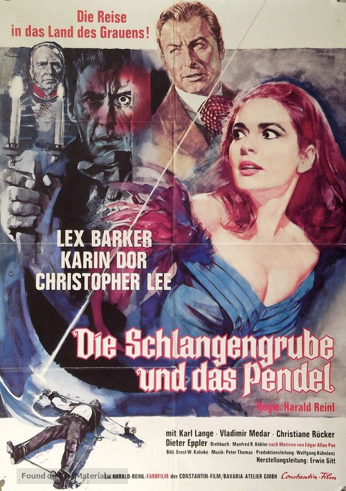 Die Schlangengrube und das Pendel - German Movie Poster
