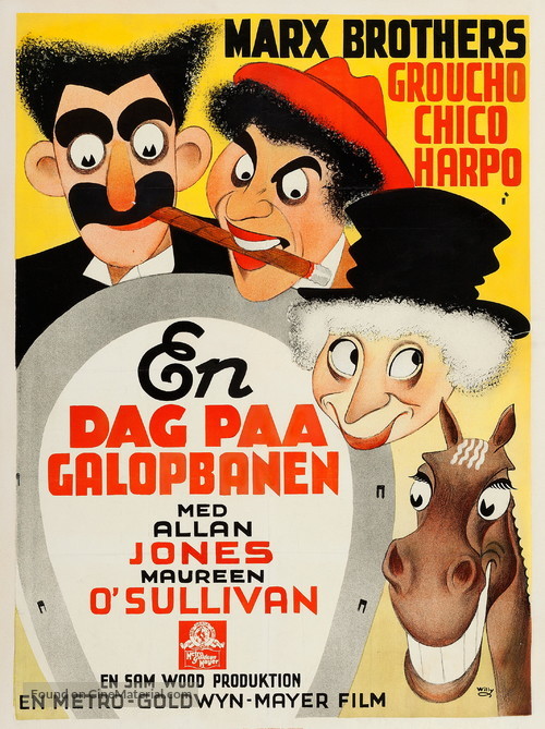 A Day at the Races - Danish Movie Poster