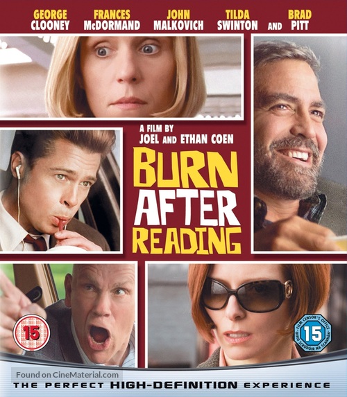 Burn After Reading - British Blu-Ray movie cover