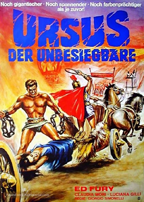 Ursus nella terra di fuoco - German Movie Poster