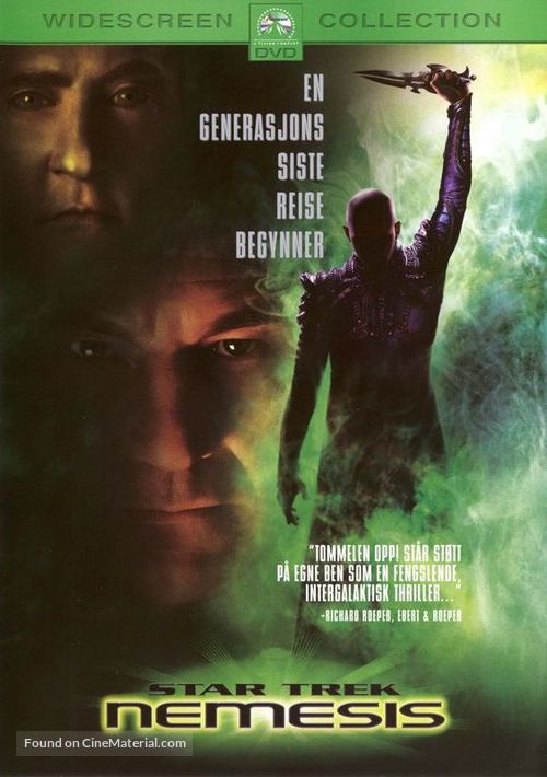 Star Trek: Nemesis - Norwegian DVD movie cover