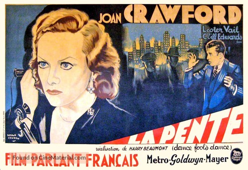 Dance, Fools, Dance - French Movie Poster