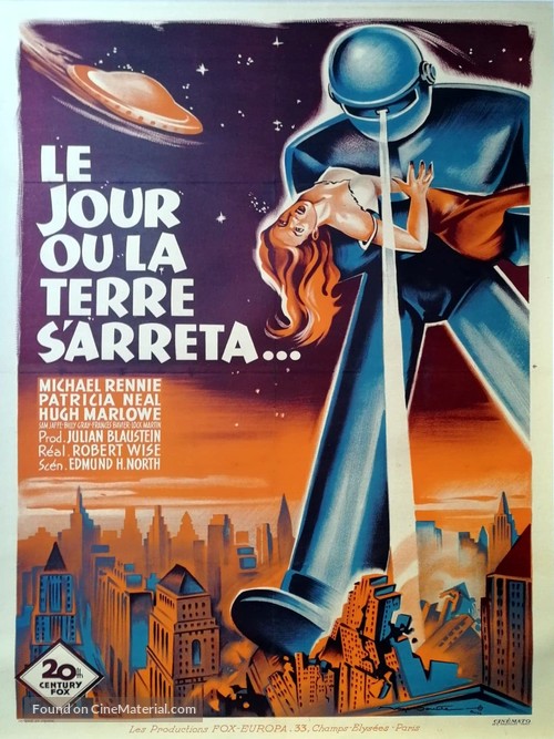 The Day the Earth Stood Still - French Movie Poster