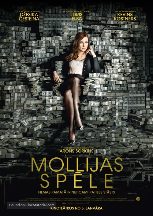 Molly&#039;s Game - Latvian Movie Poster