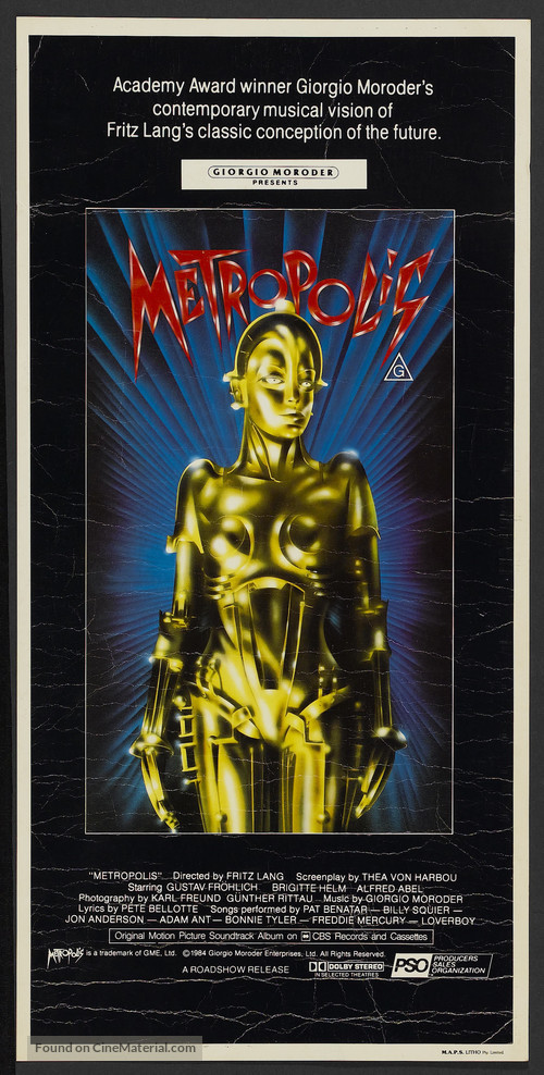 Metropolis - Australian Movie Poster