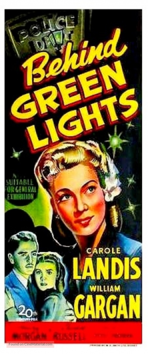 Behind Green Lights - Australian Movie Poster