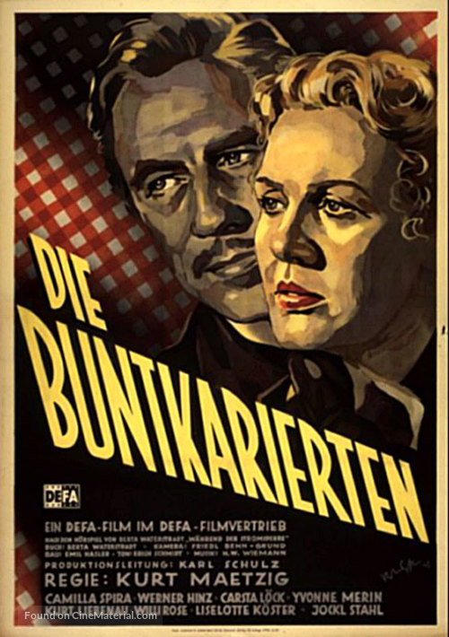 Buntkarierten, Die - German Movie Poster